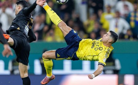 رونالدو با قیچی صدر را محکم‌تر کرد